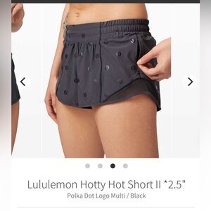 Lululemon size 6 logo hotty hots 2.5”